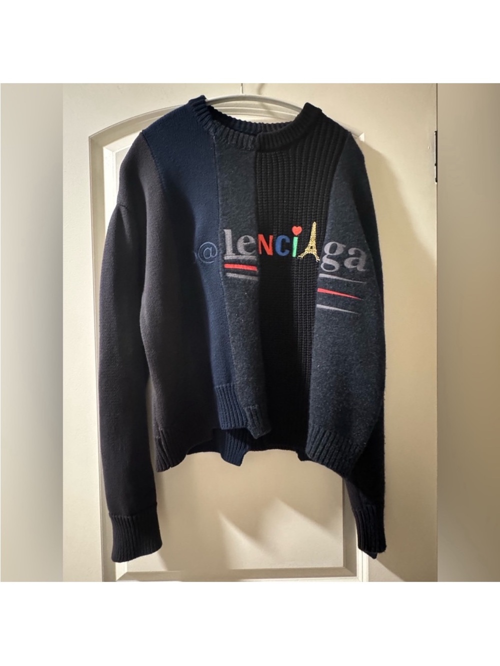 Patchwork Crew Neck Sweater - Picture 3 of 8